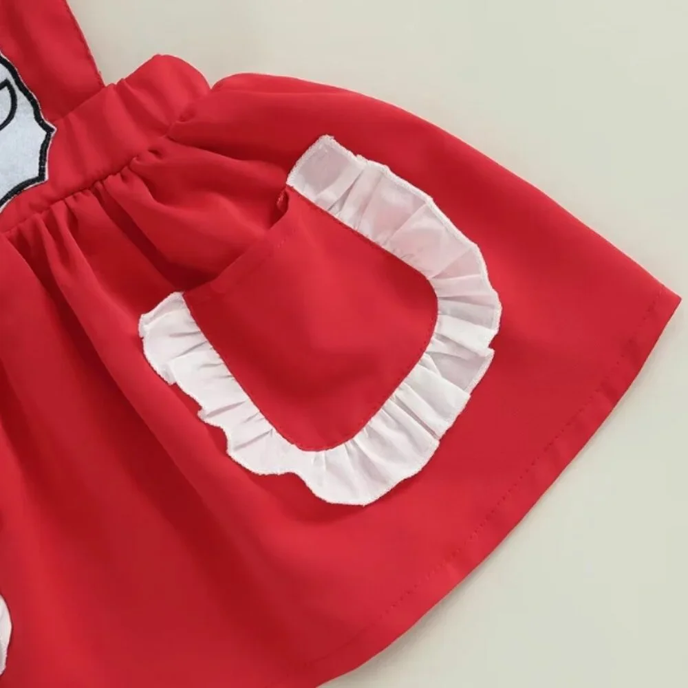 Christmas Santa Shirt & Dress Girls Outfit Set